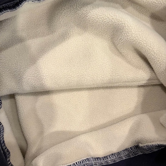 Elfric Eden Fleece Lined Hoodie Navy Blue Smiley Cloud Graphic Size S - Picture 8 of 11